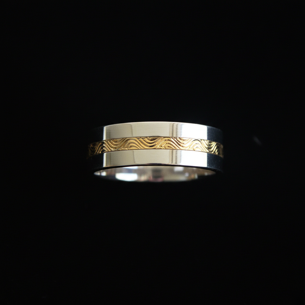 Ring on black background
