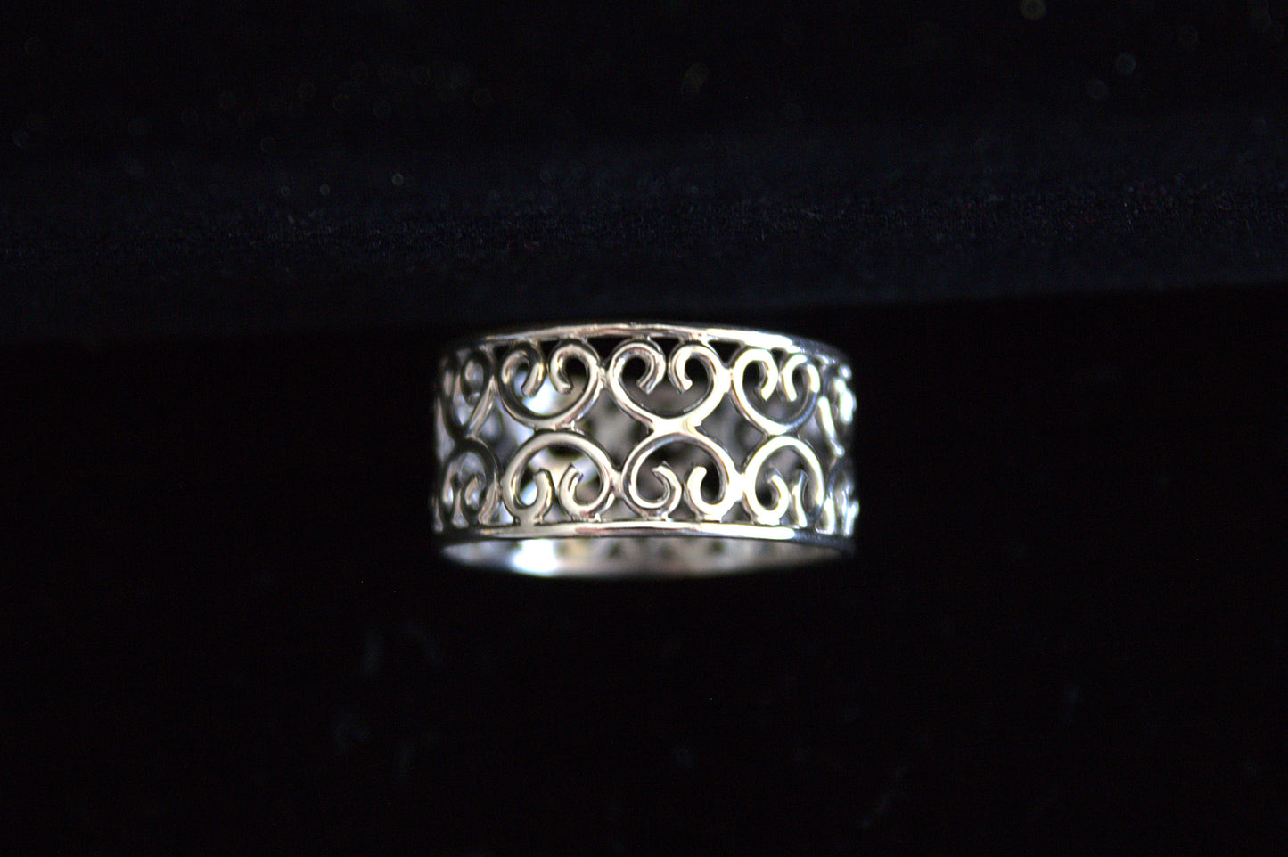 Sterling Silver Double Curlicue Lace Ring