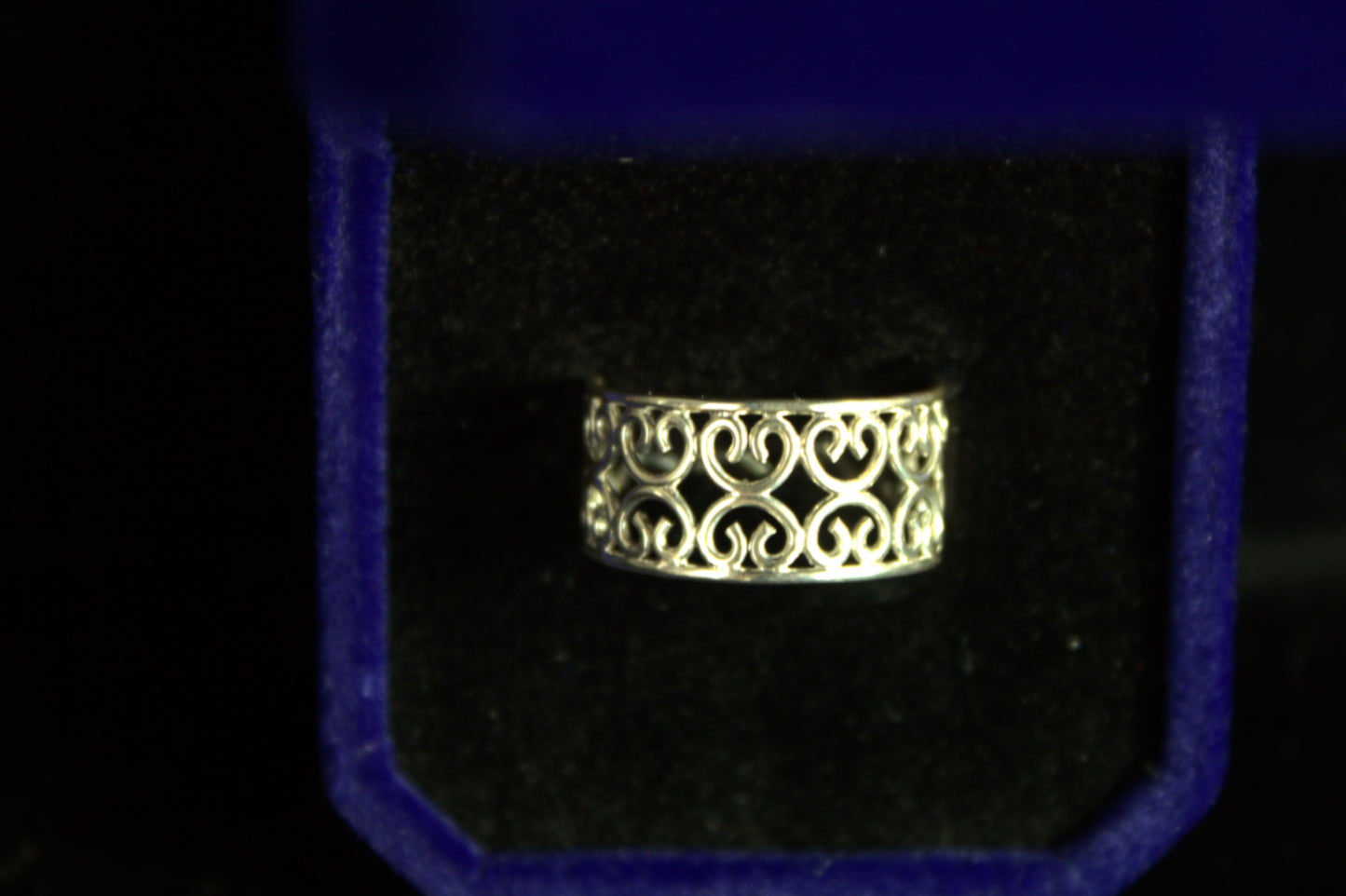 Sterling Silver Double Curlicue Lace Ring
