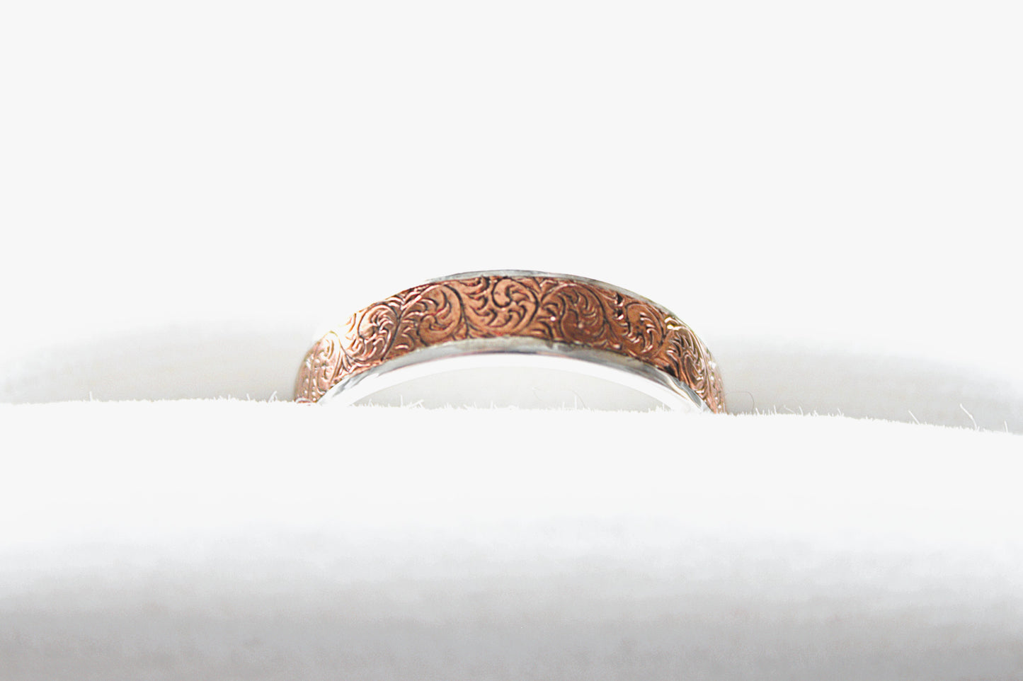 Custom Inlaid Nu Gold and Continuum Silver Ring - Deposit Only