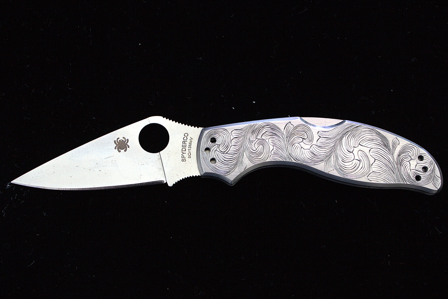 Engraved Stainless Steel Scroll Knife